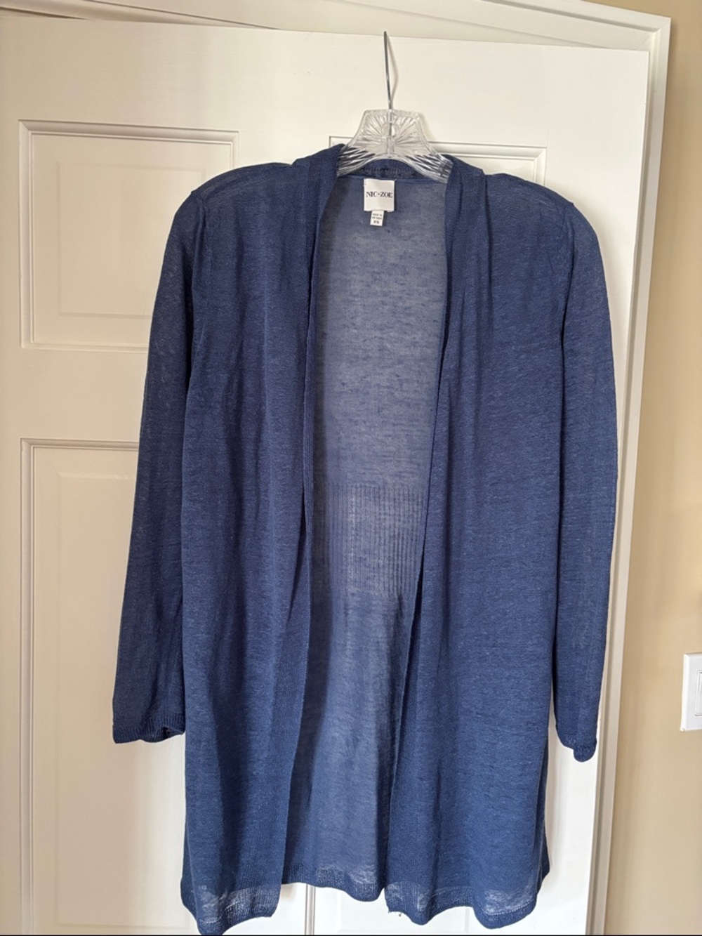 NIC+ZOE Navy Open-Front Lightweight Cardigan